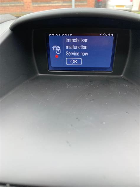 I got in my car today and I noticed it when I pushed the start button nothing happened, key fob wasn&39;t locking or unlocking, now it seemed . . Immobiliser malfunction ford fiesta